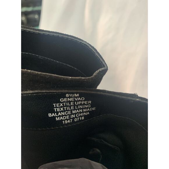 Nine West Genevao Black Faux Suede Slouch High Heel Boots Size 8.5M – Elegant - Picture 3 of 4